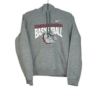 Nike Teens Edmond Memorial Basketball Hoodie Sweatshirt Gray Size M Bulldogs